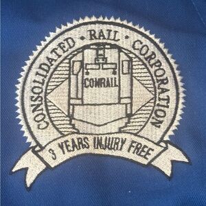 ConRail Railroad Blue Parka Jacket with Embroidered Patch